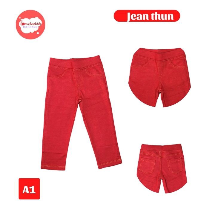 Quần legging giả jean cho bé gái từ 9-21kg - quần leggin - Tomchuakids