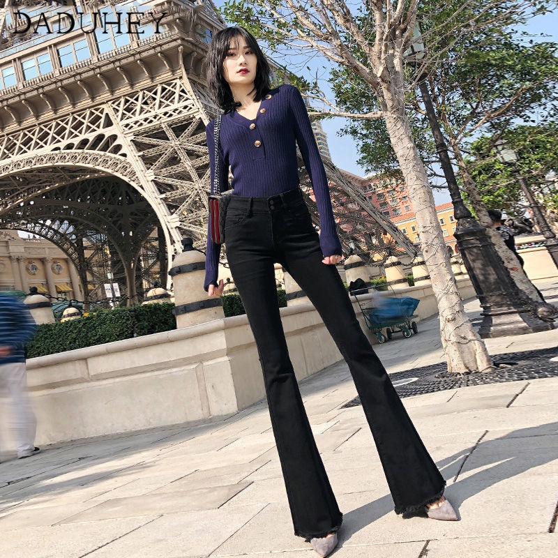 Quần jeans nữ DADUHEY lưng cao thời trang 2021