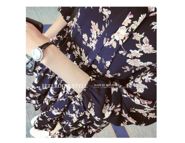 Váy voan họa tiết hoa