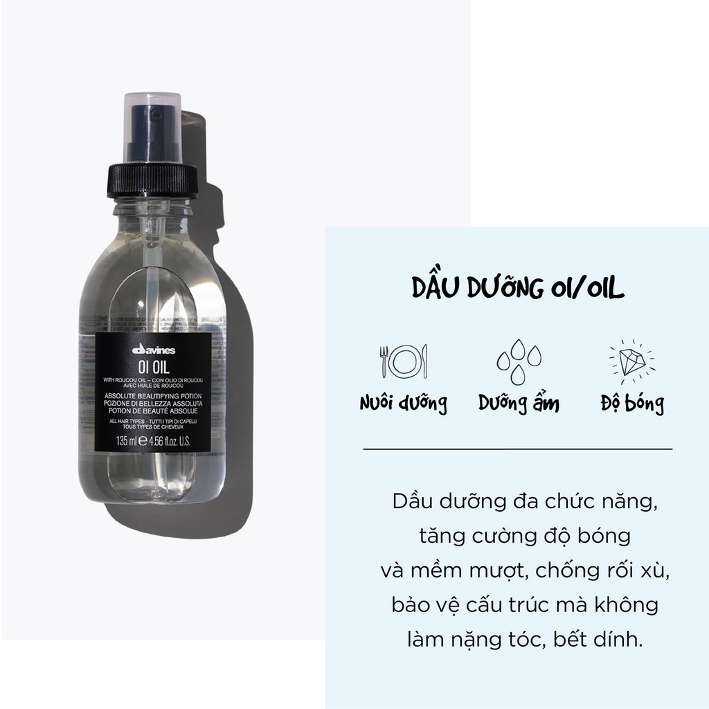 Tinh dầu dưỡng tóc hoàn mỹ DAVINES OI OIL 50ml chính hãng