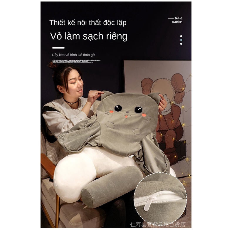 Gối Tựa Lưng Đầu Giường Bằng Vải Bông Mềm Mại Ký Túc Xá tatami Thời Trang