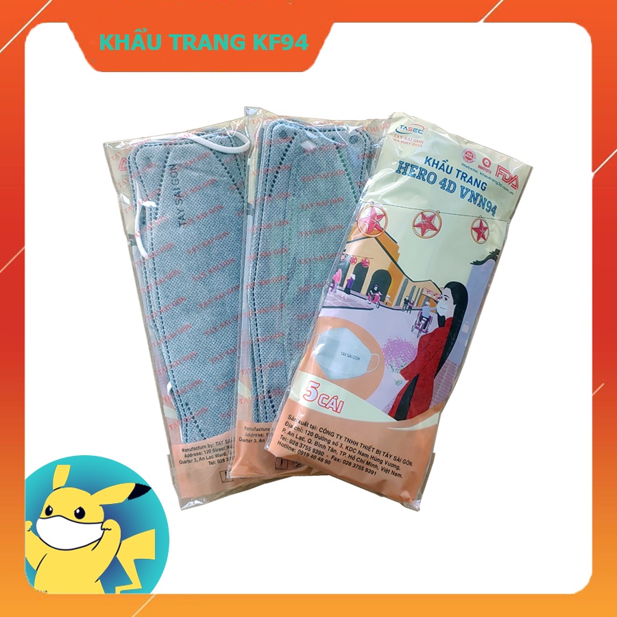 Khẩu Trang Y Tế KF94 Tây Sài Gòn  Cái Đủ Màu