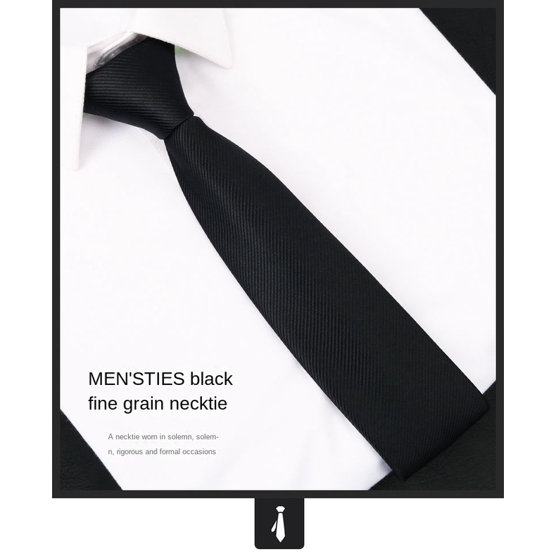 Cà Vạt Màu Đen Có Khóa Kéo Thời Trang Công Sở Cho Nam