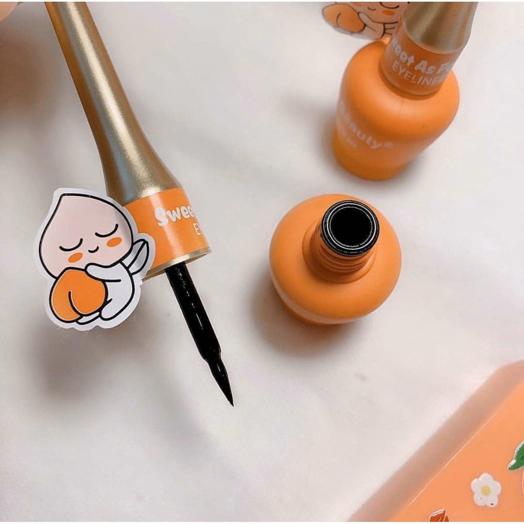 🌈🍑🍓 Bút Kẻ Mắt Nước Trái Đào Kiss Beauty Peach Eyeliner Siêu Dễ Kẻ, Bền Màu, Không Thấm Nước - Y305 | BigBuy360 - bigbuy360.vn