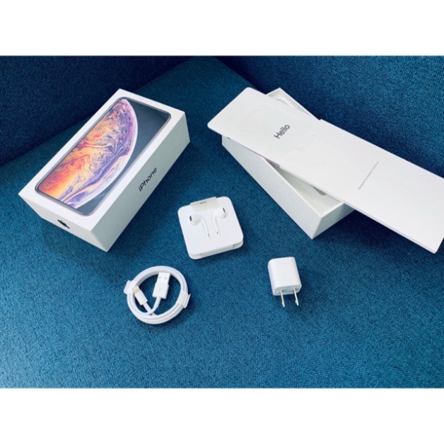 Bộ Phụ Kiện Zin Máy XS Max ( Bao Gồm cả hộp zin , sạc , cáp , tai nghe zin bóc máy ) - hàng mới 100%
