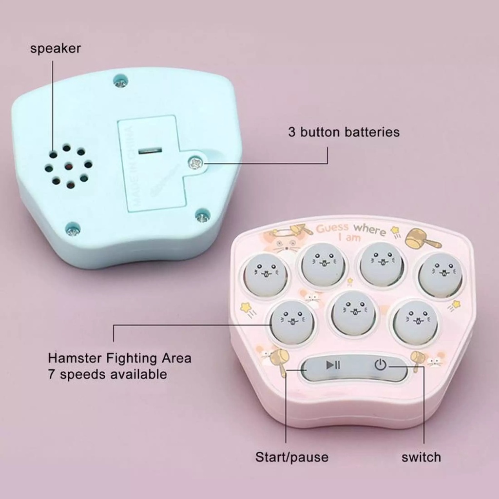 Móc Khóa VikiToys Cute Dễ Thương Đồ Chơi Đập Chuột Cho Bé Có Nhạc Tăng Kích Thích Sự Phát Triển 5 Giác Giảm Căng Thẳng