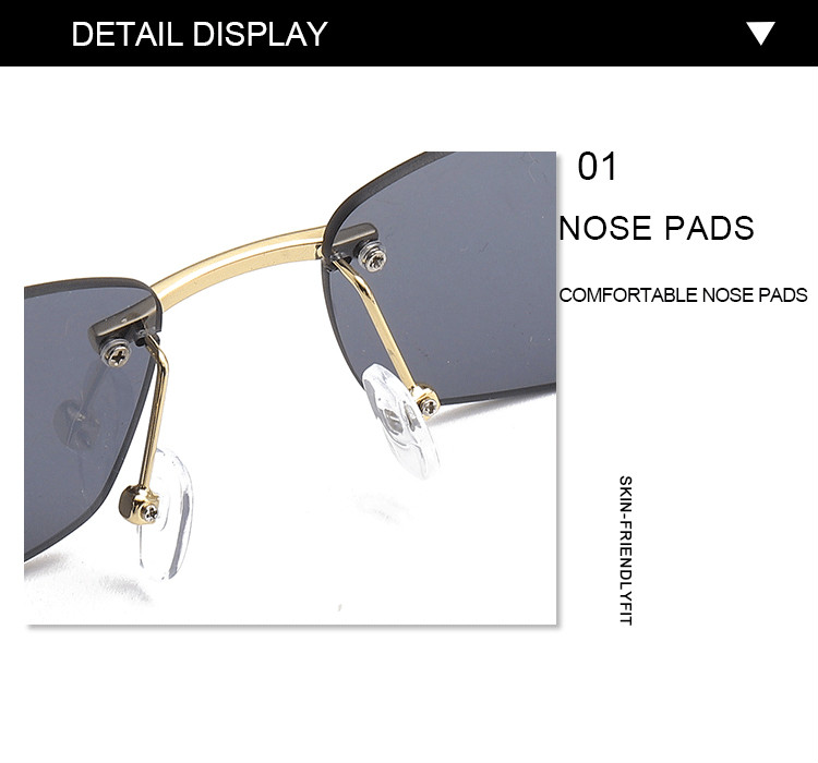 Kính mát không viền thời trang cổ điển cho nữ