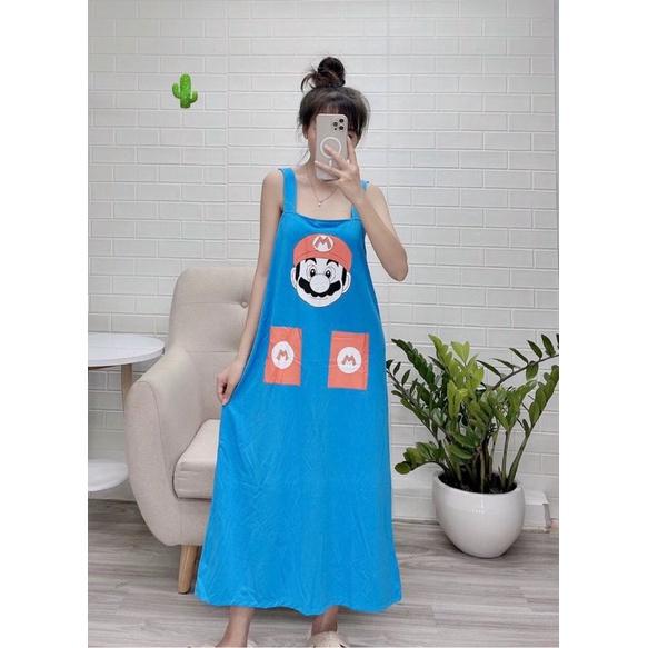 🎀🎀 Đầm ngủ suông chất cotton mịn mềm mát mặc ở nhà thoải mái 🎀🎀