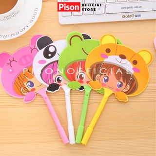 Bút quạt mực bi hình búp bê pison mực xanh ngòi viết 0.7mm - sp0756 - 1 cái
