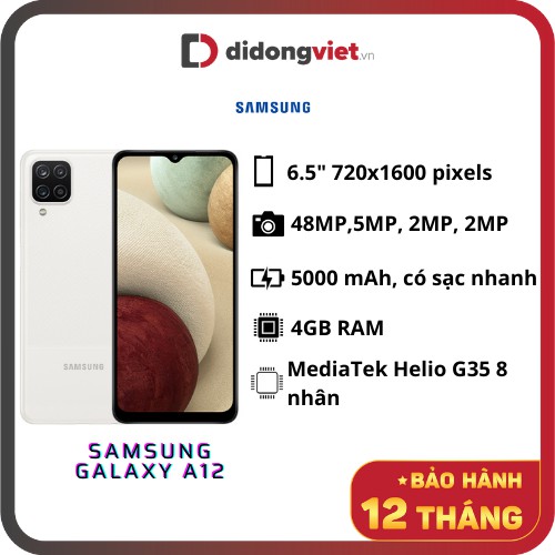 Điện thoại Samsung Galaxy A12 (4GB/128GB) | BigBuy360 - bigbuy360.vn