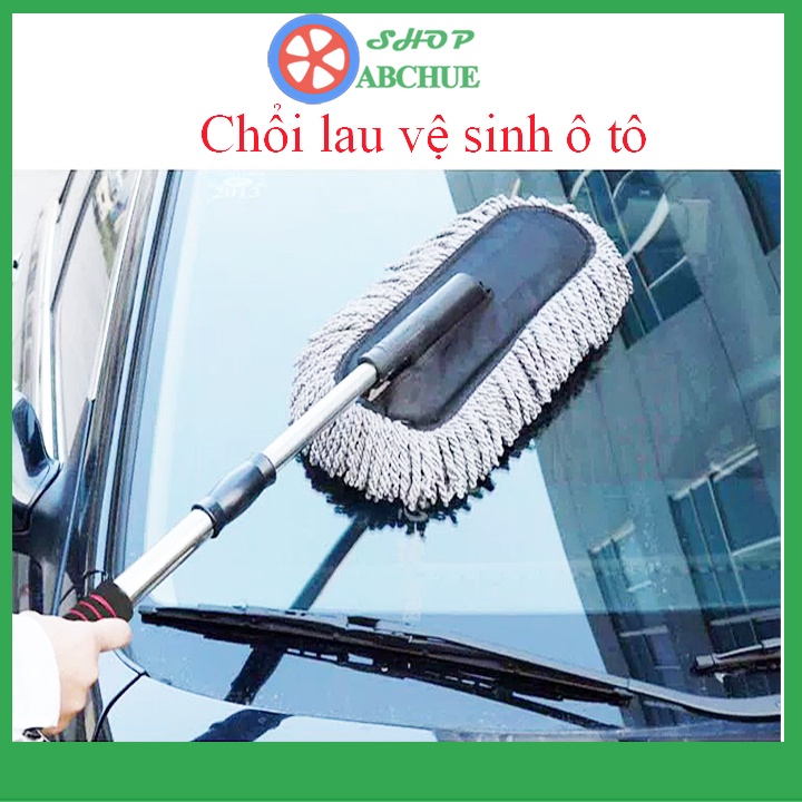 Chổi Lau Xe Ô Tô - Rửa Xe Ô Tô - Cọ Nano Lau Rửa Xe Sợi Mềm Mại, Điều Chỉnh Được Độ Dài Dành Cho Xe Hơi