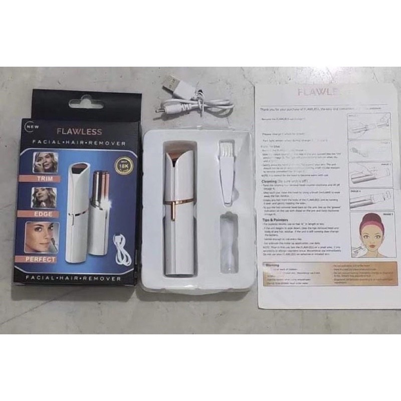 Máy cạo râu mini đa năng FLAWLESS, máy tỉa lông mặt lông mép và các loại bề mặt da tại D-Tổng