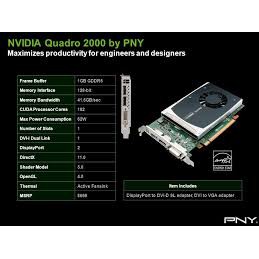 Nvidia Quadro fermi 2000/ 1Gb/ GDDR5-192 CUDA cores/ 128BitCạc màn hình đồ họa