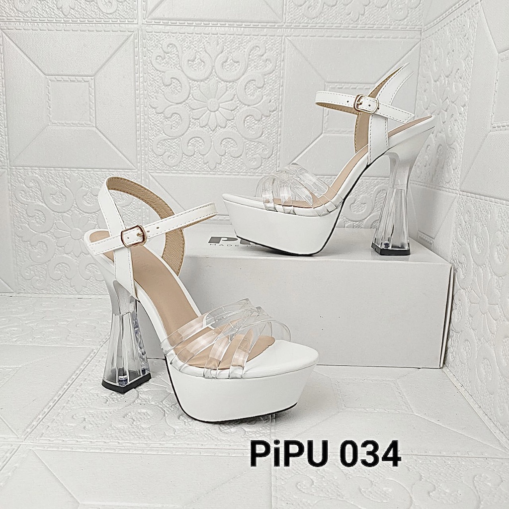 Giày cao gót đế đúp 13cm ,sandals cao gót nữ trên 10cm giày cưới, catwalk,mũi 4 dây trong thờittrangpipu 034