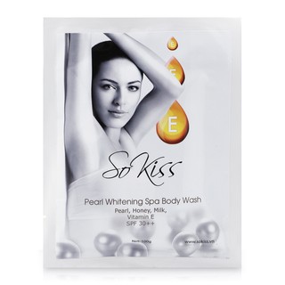 Kem tắm trắng da ngọc trai dùng cho spa SoKiss Pearl Whitening Spa Body Wash 100g