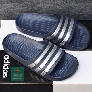 [☘️ADIDAS®☘️]- DÉP ĐÚC DURAMO SLIDES- Xanh đen S/Bạc