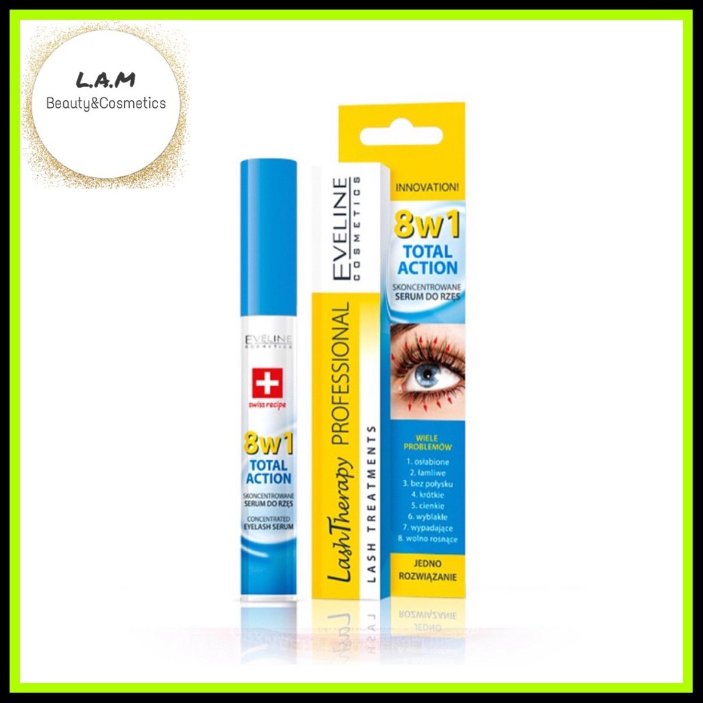 Dưỡng Mi Eveline 8in1 Total Action Lash Therapy Professional