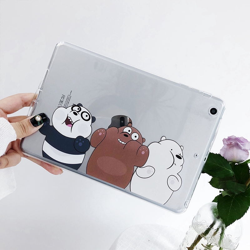 Ốp lưng trong suốt họa tiết We Bare bear cho iPad Air 2 Mini 2 3 4 5 iPad 6 Pro 11 Air3/Pro 10.5 Pro11 2020 | BigBuy360 - bigbuy360.vn
