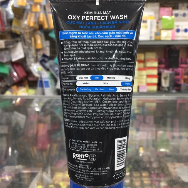 Sữa Rửa Mặt Oxy Perfect Wash Rohto 100g