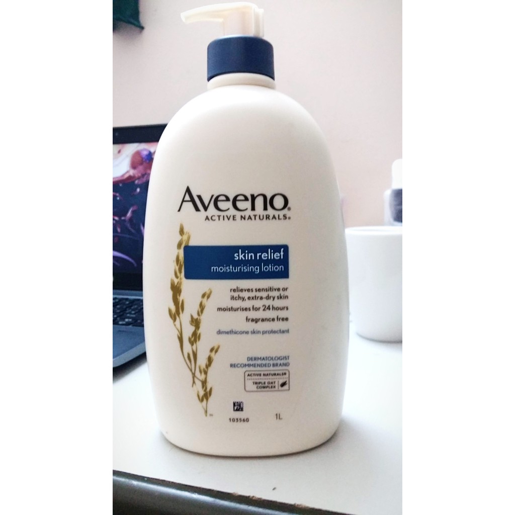 aveeno active naturals skin relief moisturising lotion fragrance free 1l