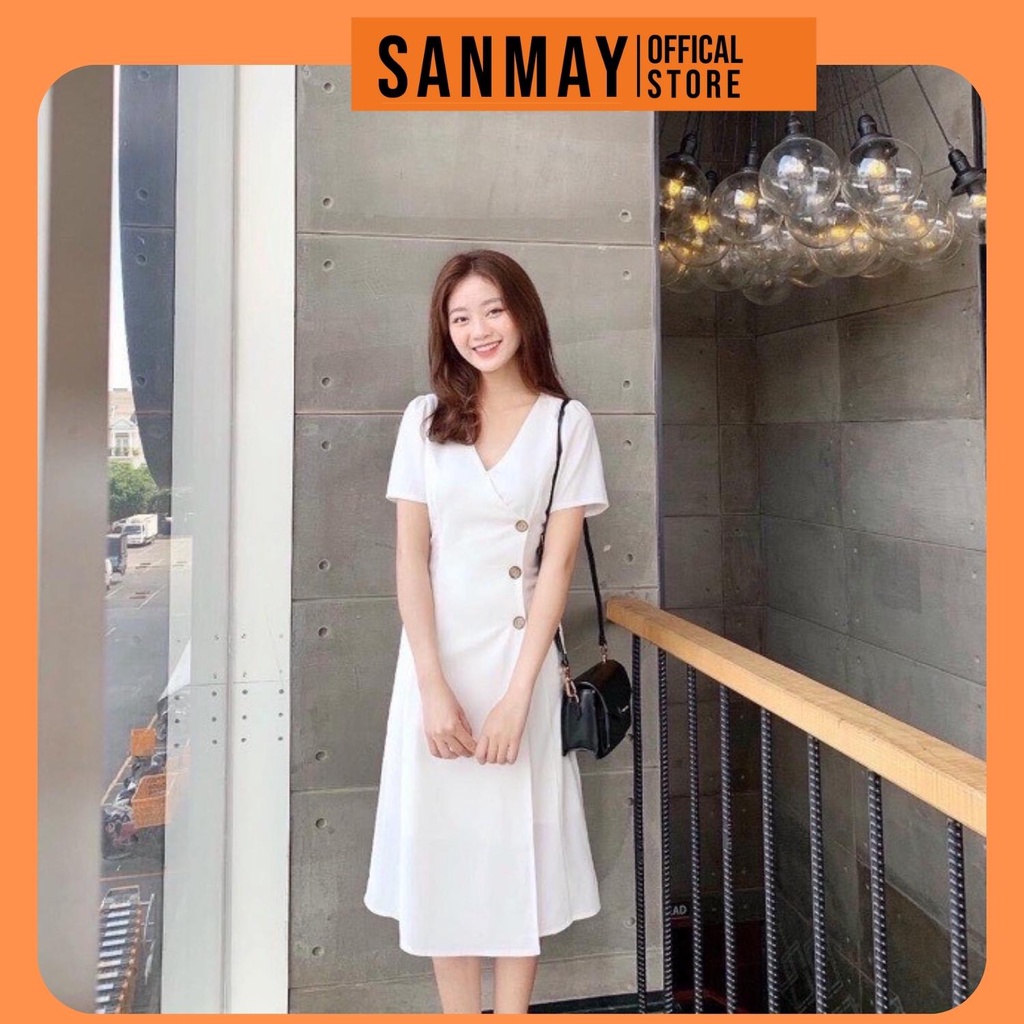 Váy Đi Dự Tiệc Cưới Hàn Quốc Nữ SANJOLI  Đầm Công Sở Trẻ Trung Cao Cấp, Vải Cotton Lạnh, Thiết Kế Cao Cấp, Màu Đen VD032 | BigBuy360 - bigbuy360.vn