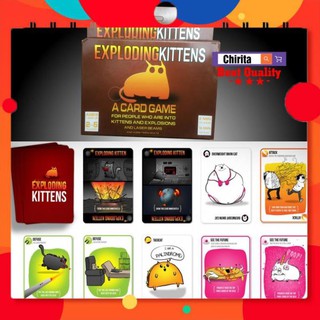 Bộ Bài Mèo Nổ Exploding Kittens LOẠI 56 Lá Giấy Cứng Cực Thú Vị - MN56L