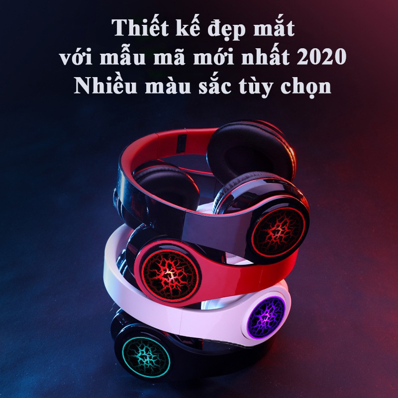 Tai Nghe Chụp Tai Bluetooth Cao Cấp, Headphone Thế Hệ Mới Có Mic Đàm Thoại, Đèn Led Siêu Đẹp, Hỗ Trợ Thẻ Nhớ | BigBuy360 - bigbuy360.vn