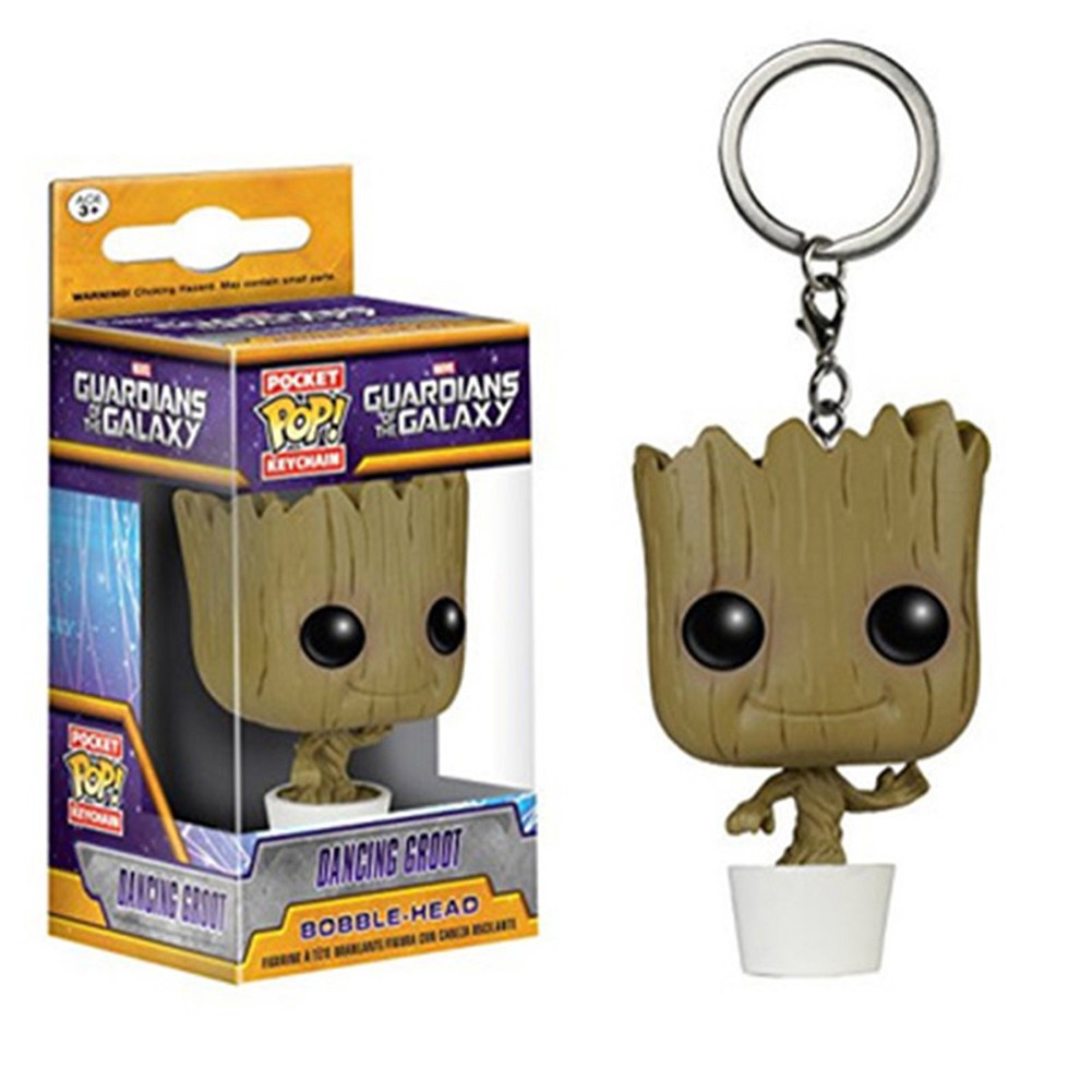 Funko Pop Avengers Keychain IronMan Groot Batman SpiderMan DeadPool Keyring High Quality HOT SALE