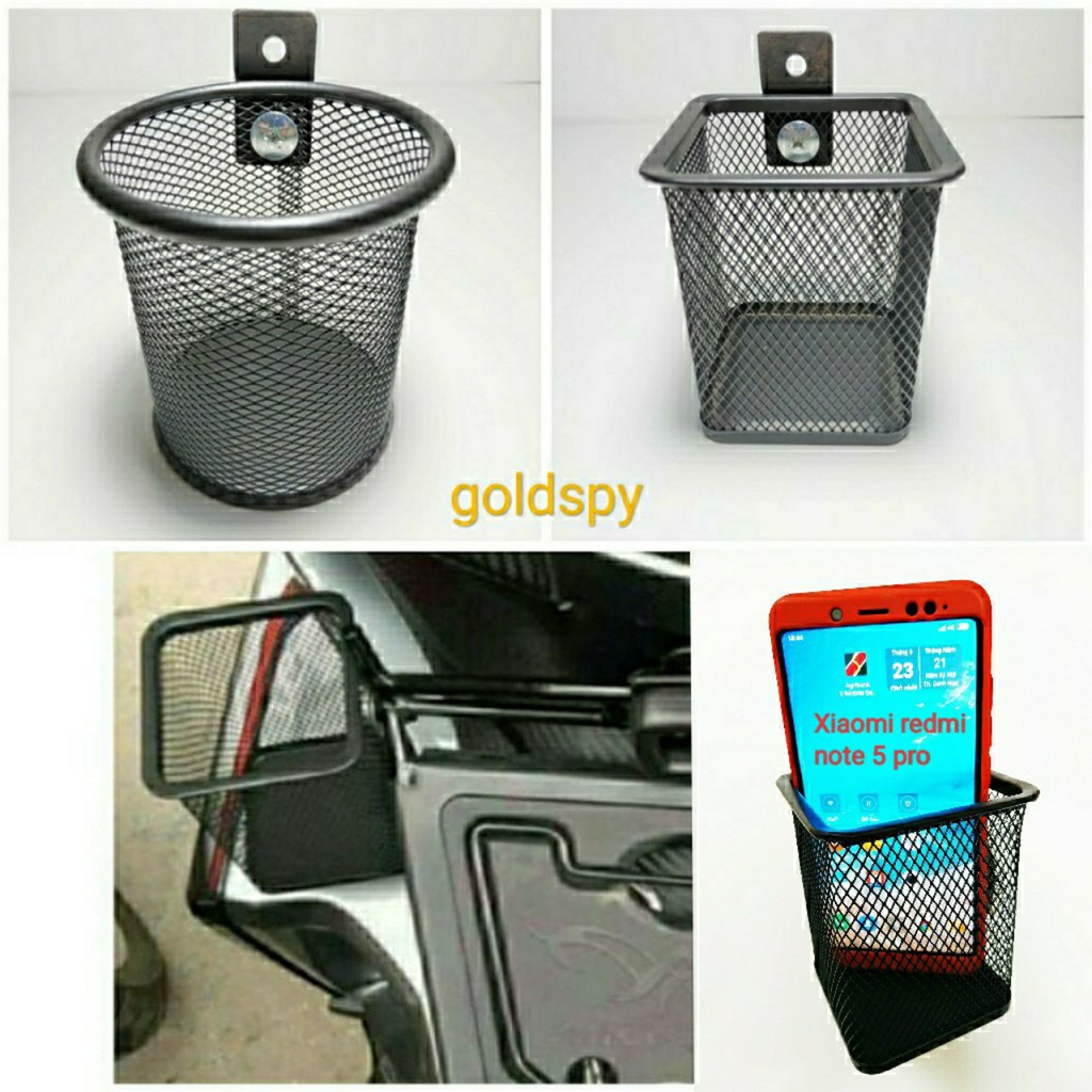 Rổ cạnh xe máy - Giỏ tròn - Giỏ vuông các loại xe