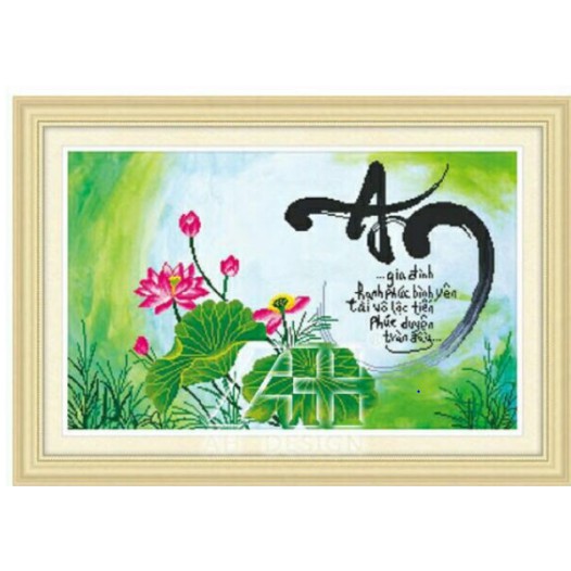 Tranh thêu chữ thập An (53408) 67x41cm chưa thêu