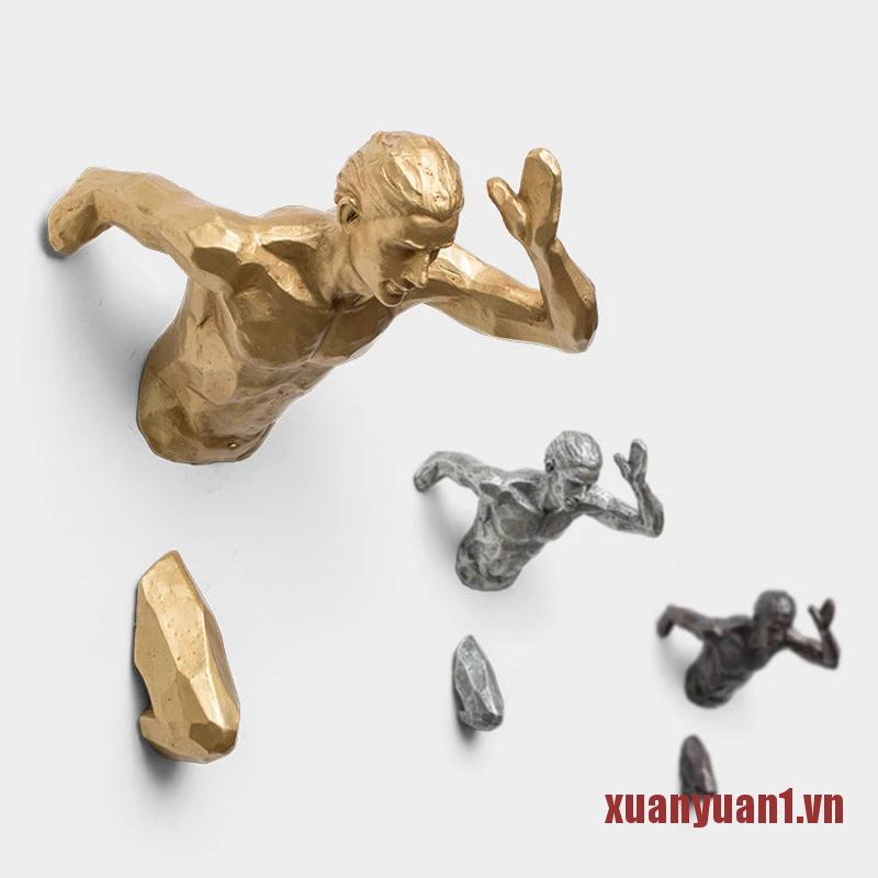 XUAN Creative Industrial Style Running Sculpture Resin LivingRoom Background Wa