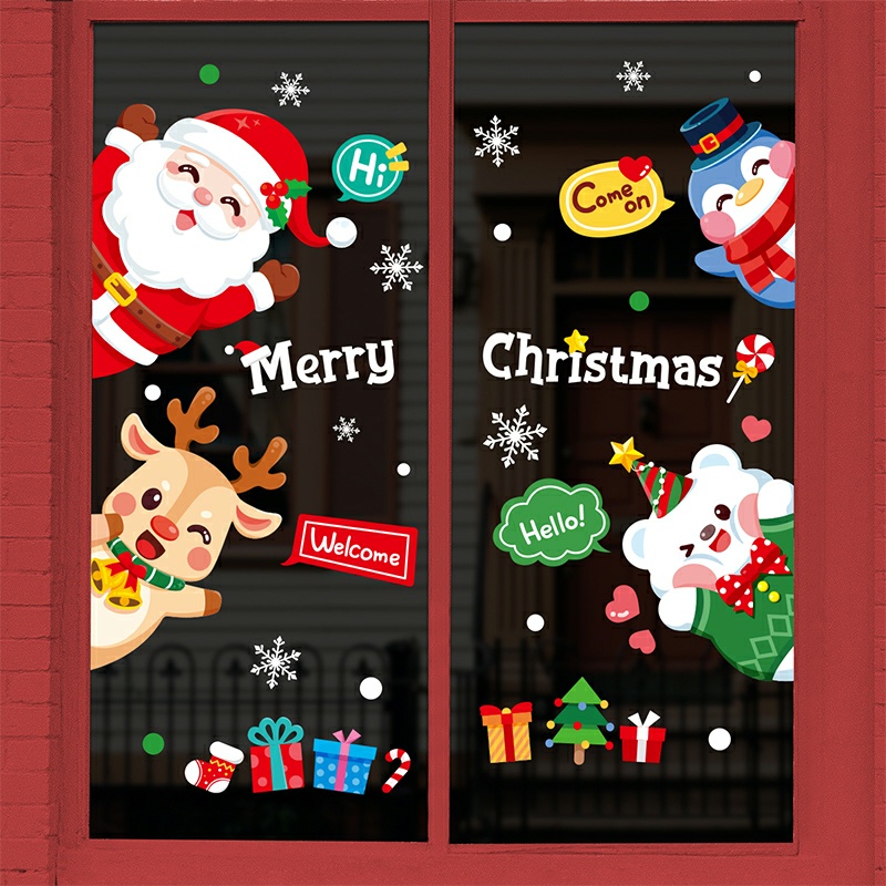 decal giáng sinh dán kính, tường trang trí noel 2022 decor phòng khách phòng ngủ | BigBuy360 - bigbuy360.vn