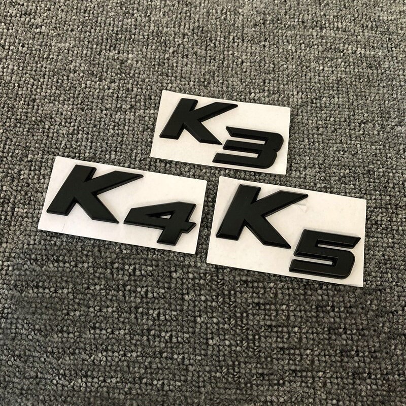 Logo chữ nổi KIA K3,K5 màu đen