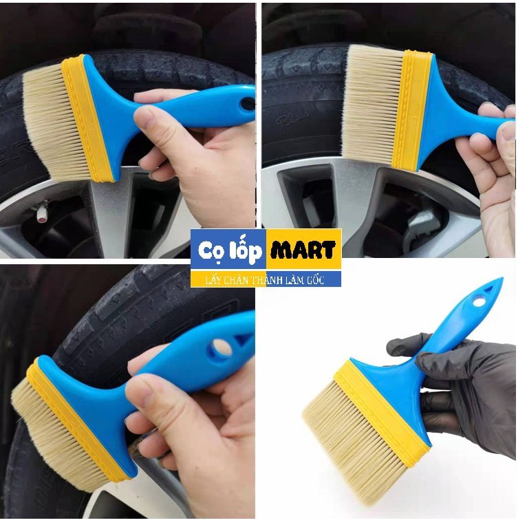 Chổi Quét Bóng Lốp Cán Nhựa - Viền Nhựa Không Xước