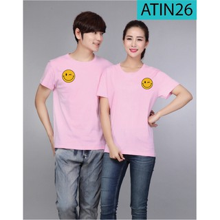 Áo thun in nhiệt icon mặt cười atin26