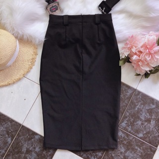 CHÂN VÁY BÚT CHÌ KÈM BELT