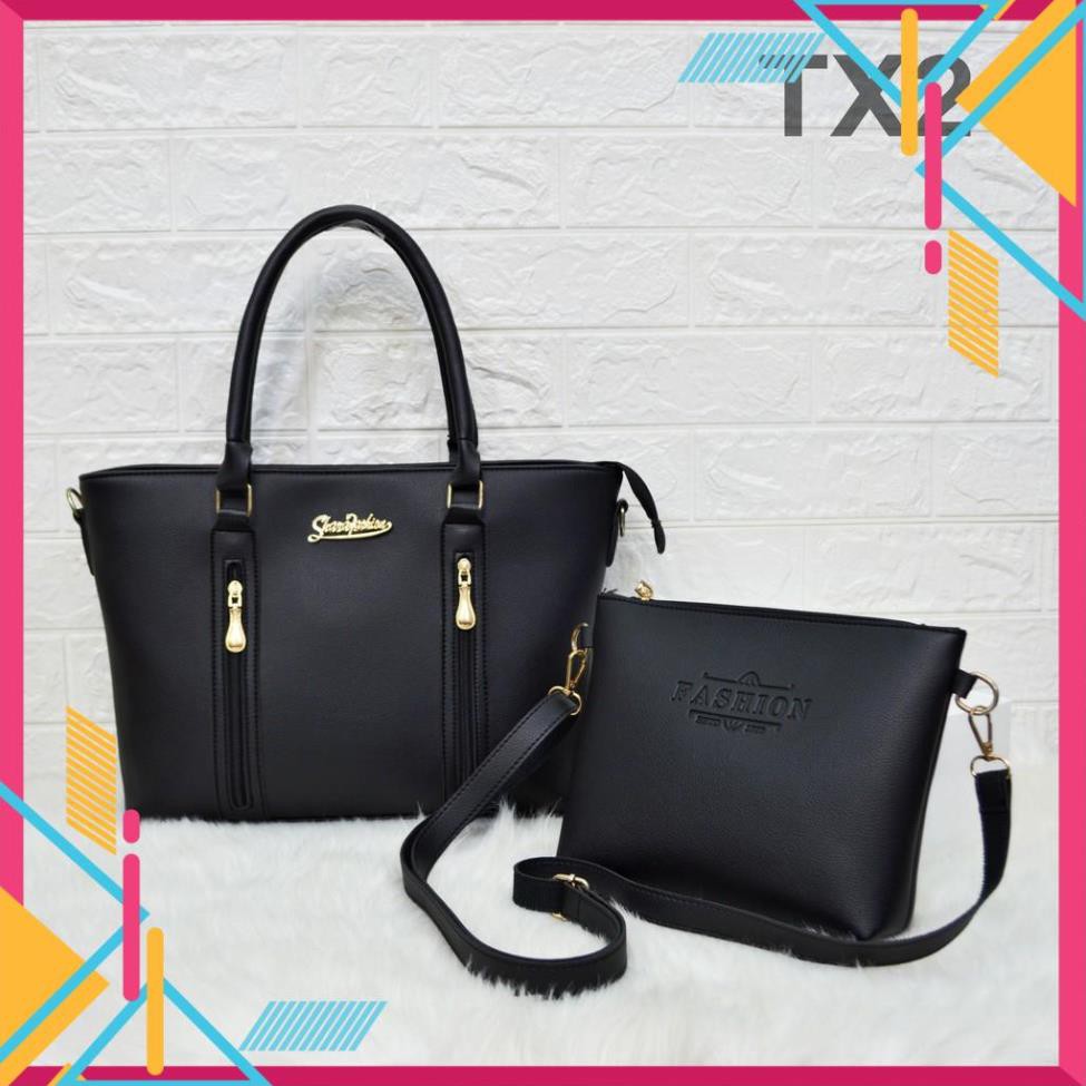 Bộ Túi Xách Nữ Thời Trang Cao Cấp - 2 Dây Kéo