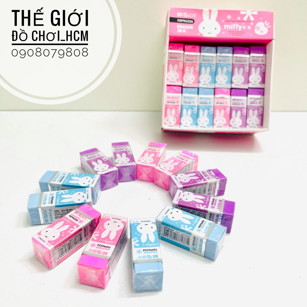[MẪU MỚI] Gôm tẩy bút chì hình thỏ dễ thương nhiều màu sắc đẹp dành cho bé học tập/ dụng cụ tẩy xoá