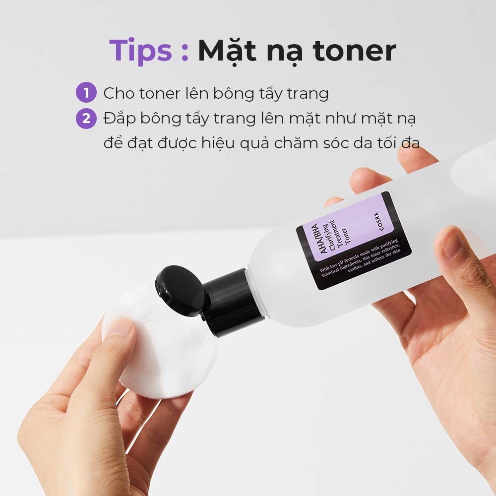 Nước hoa hồng COSRX chứa AHA/ BHA tẩy tế bào chết làm sáng da giảm mụn hiệu quả dung tích 50ml/100ml/150ml 