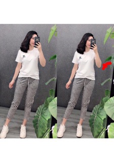 Bộ đồ mặc nhà quần kẻ thanh lịch