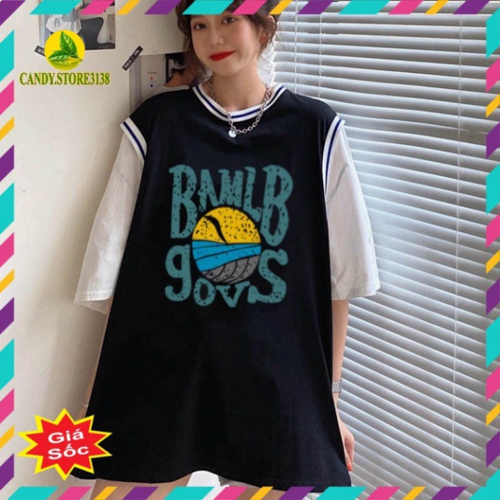 Áo Thun Tay Lỡ Form Rộng Unisex Bóng Chày Siêu Dễ Thương.Candy.shop3138 | BigBuy360 - bigbuy360.vn