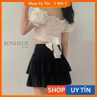 Áo croptop đắp chéo nơ eo a5018