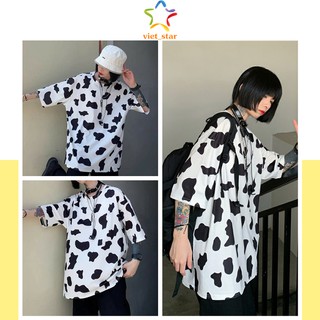 Áo thun bò sữa tay lỡ form rộng unisex - viet_star