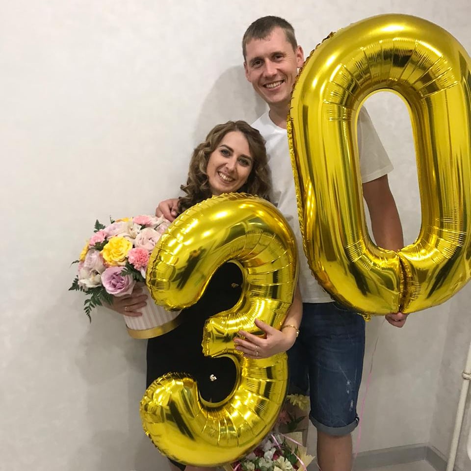 Bong Bóng Hình Số 0-9 Màu Vàng Hồng 32 inch Dùng Trang Trí Tiệc Sinh Nhật