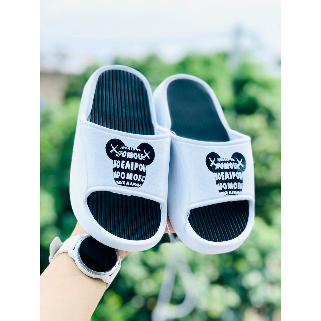 Dép Gấu ❤️FREESHIP + HỘP❤️ thể thao quai ngang nam nữ đế độn 4cm có tem mác, bao bì đầy đủ, dép đi mưa