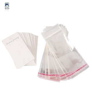 Set 100 túi đựng bông tai màu trắng