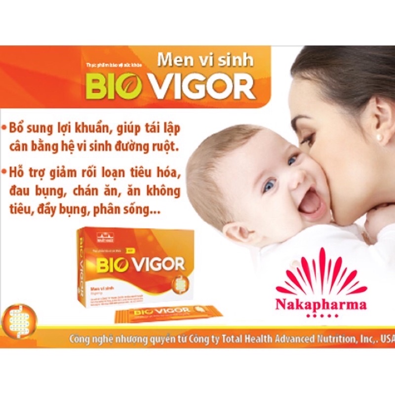 Men vi sinh Bio ViGor giảm rối loạn tiêu hóa, đầy hơi, chướng bụng, ăn khó tiêu - CN124
