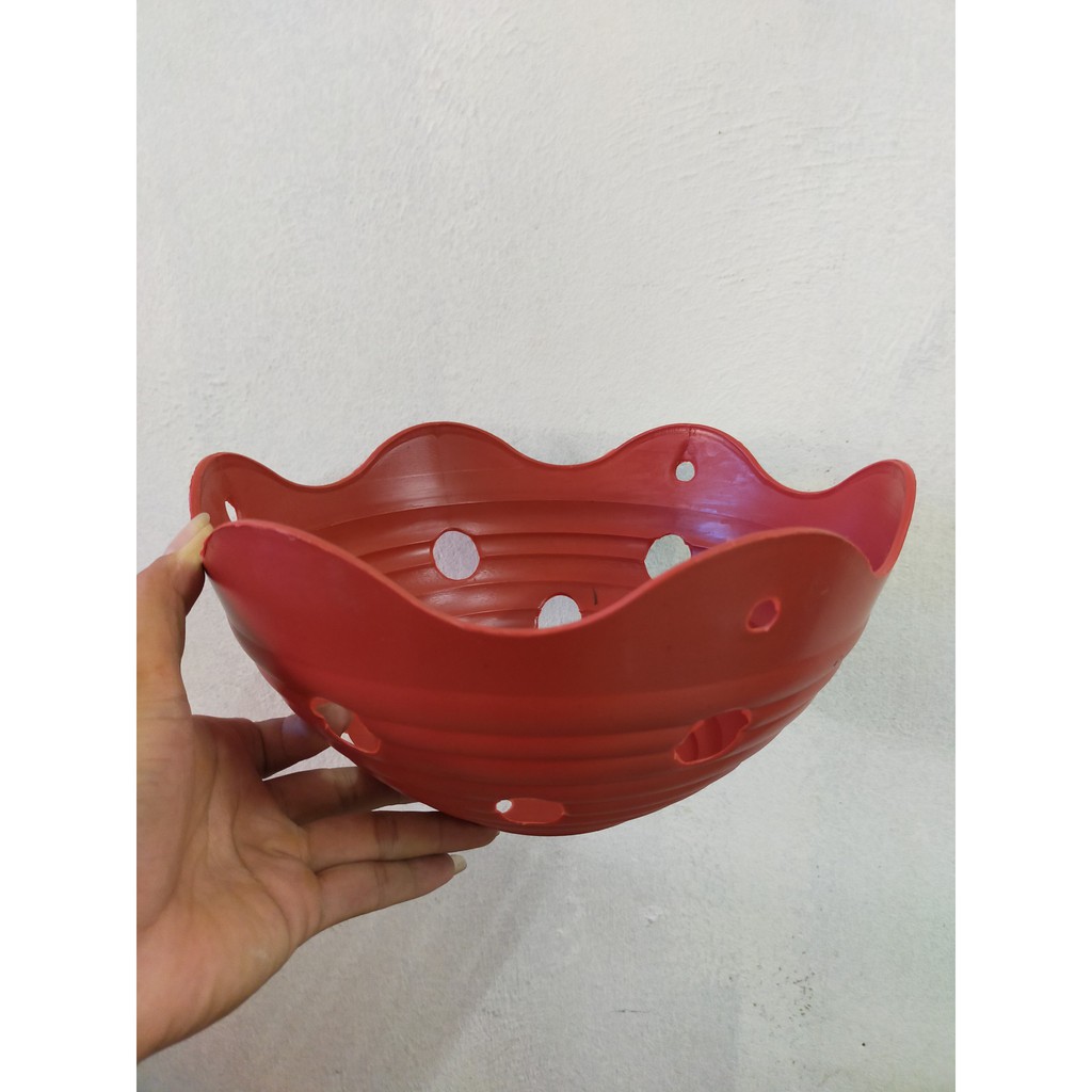 Set 10 Chậu giả đất lượn sóng phi 27