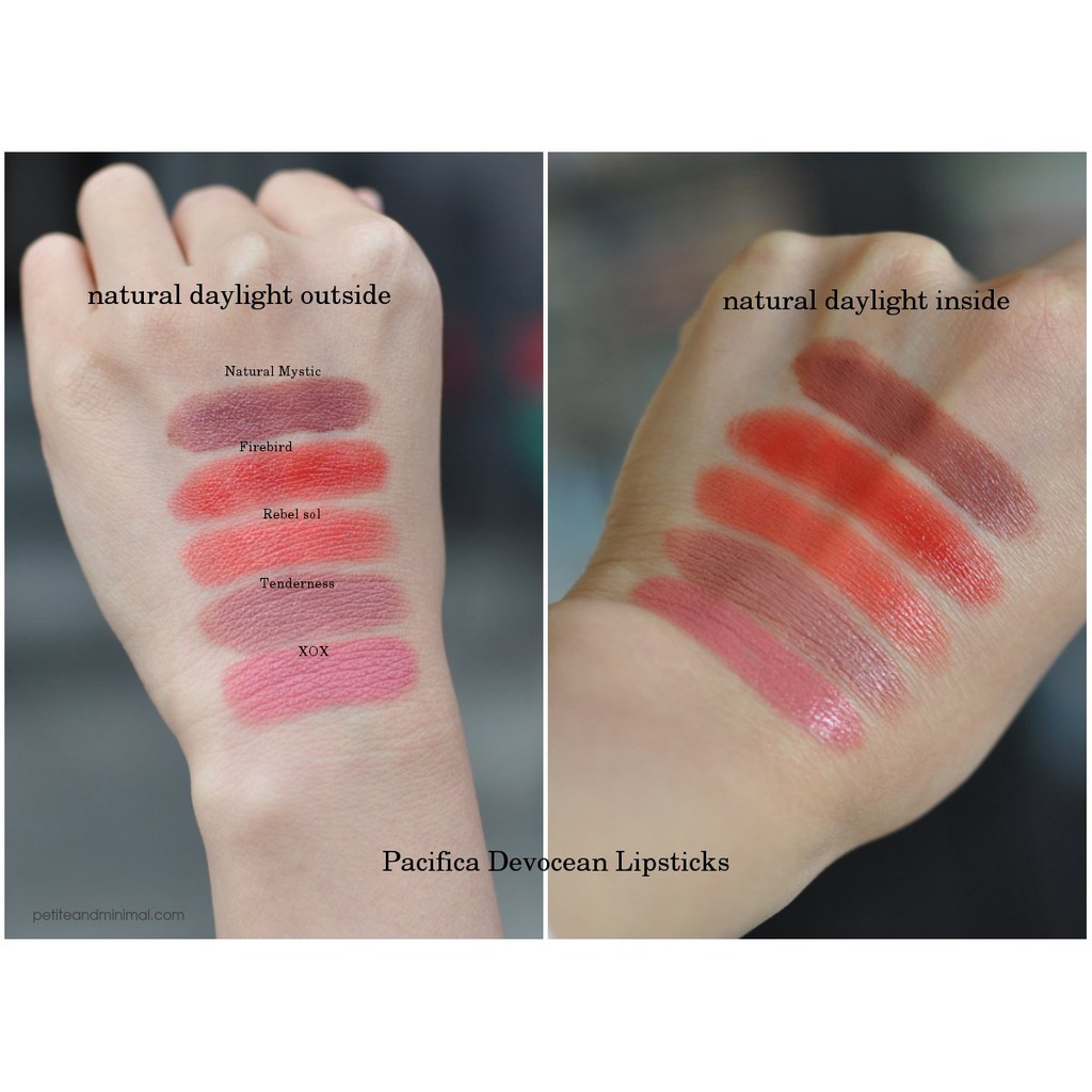 [Auth] [Chuẩn USA] Son thiên nhiên Pacifica creamy color Devocean natural lipstick