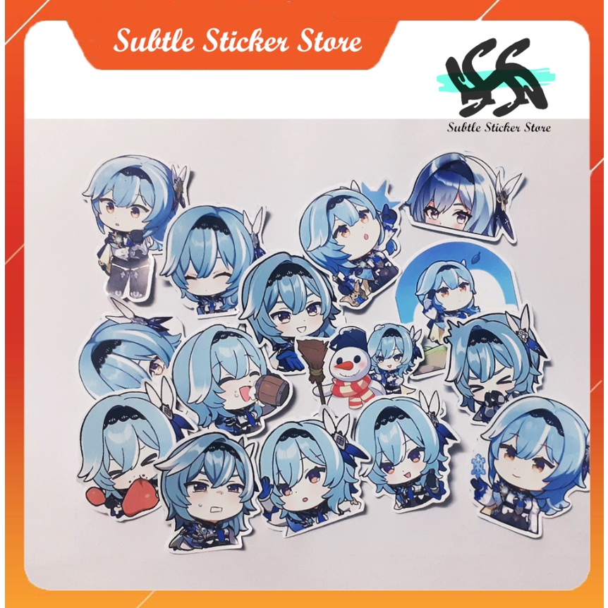 - Set 10/15/30 Sticker Eula hình dán chibi game genshin impact dán trang trí siêu đẹp
